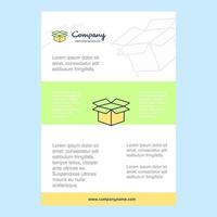 Template layout for Carton comany profile annual report presentations leaflet Brochure Vector Background