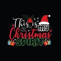 This is my Christmas spirit vector t-shirt template. Christmas t-shirt design. Can be used for Print mugs, sticker designs, greeting cards, posters, bags, and t-shirts.