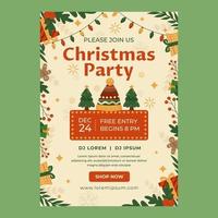 Christmas Party Poster vector