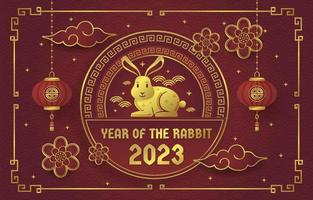 Year of the Rabbit Chinese New Year Background vector