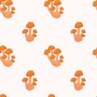 Seamless patterns with repetition of mushrooms, a pattern of aspen.Vector illustration of the insulated fungi. Drawing of the infinite fungus. vector