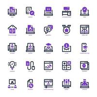 Online Courses icon pack for your website, mobile, presentation, and logo design. Online Courses icon mixed line and solid design. Vector graphics illustration and editable stroke.