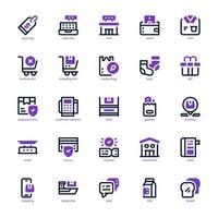 Retail Store icon pack for your website, mobile, presentation, and logo design. Retail Store icon mixed line and solid design. Vector graphics illustration and editable stroke.