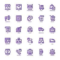 Retail Store icon pack for your website, mobile, presentation, and logo design. Retail Store icon basic line gradient design. Vector graphics illustration and editable stroke.