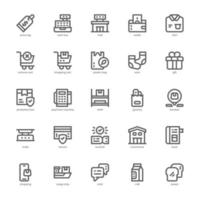 Retail Store icon pack for your website, mobile, presentation, and logo design. Retail Store icon outline design. Vector graphics illustration and editable stroke.