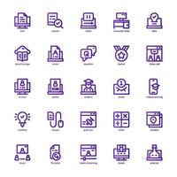 Online Courses icon pack for your website, mobile, presentation, and logo design. Online Courses icon basic line gradient design. Vector graphics illustration and editable stroke.