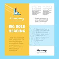 Geometry scale Business Company Poster Template with place for text and images vector background