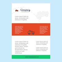 Template layout for Truck comany profile annual report presentations leaflet Brochure Vector Background