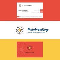 Beautiful Star Logo and business card vertical Design Vector