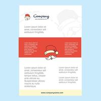 Template layout for Santa clause comany profile annual report presentations leaflet Brochure Vector Background