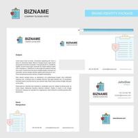 Clipboard Business Letterhead Envelope and visiting Card Design vector template