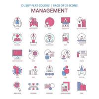 Management icon Dusky Flat color Vintage 25 Icon Pack vector