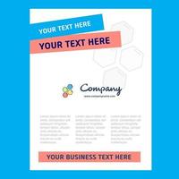 Shells Title Page Design for Company profile annual report presentations leaflet Brochure Vector Background