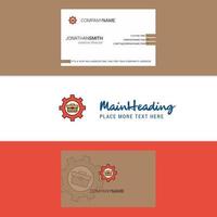 Beautiful Breifcase setting Logo and business card vertical Design Vector