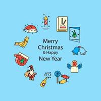 Merry Christmas Beautiful Background Vector illustration