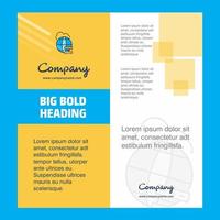 Globe Company Brochure Title Page Design Company profile annual report presentations leaflet Vector Background