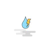 Flat Water drop with current Icon Vector