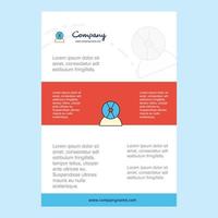 Template layout for Disk avatar comany profile annual report presentations leaflet Brochure Vector Background