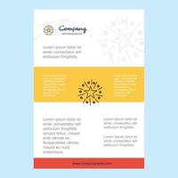 Template layout for Star comany profile annual report presentations leaflet Brochure Vector Background