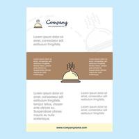 Template layout for Dish comany profile annual report presentations leaflet Brochure Vector Background