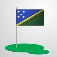 Solomon Islands Flag Pole vector