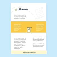 Template layout for Document comany profile annual report presentations leaflet Brochure Vector Background