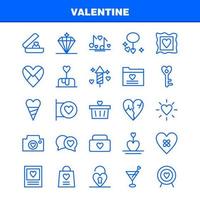 paquete de iconos de línea de san valentín para diseñadores y desarrolladores iconos de carrito de cesta imagen de cámara de san valentín romántico vector de san valentín