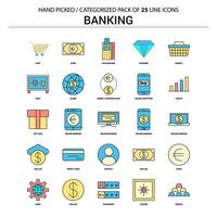 Banking Flat Line Icon Set Business Concept Icons Design
