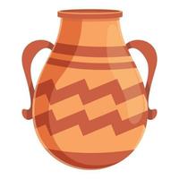 Amphora traditional icon, cartoon style vector