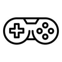 Gamepad joystick icon, outline style vector