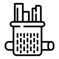 Architect pencils icon, outline style vector