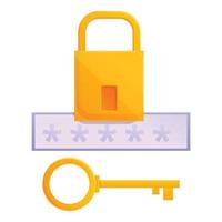 Access password recovery icon, cartoon style