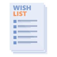 Paper wishlist icon cartoon vector. Store list vector