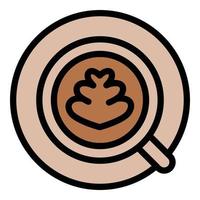 Top view coffee cup icon outline vector. Machine espresso vector