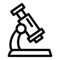 Medical microscope icon, outline style vector