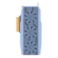 Hardware gpu card icon, cartoon style vector