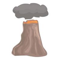 vector de dibujos animados de icono de magma de volcán. erupción volcánica