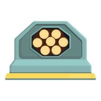 Paper production wood icon, cartoon style vector