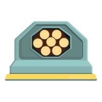 Paper production wood icon, cartoon style vector