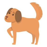 Home playful dog icon, cartoon style vector