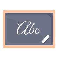 School abc board icon cartoon vector. Kid study vector
