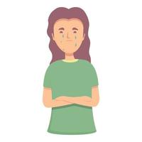vector de dibujos animados de icono de menopausia reproductiva. ciclo de mujer