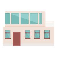 Villa home icon cartoon vector. Modern mansion vector