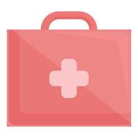 First aid kit icon cartoon vector. Emergency box vector