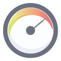 Internet speed performance icon, cartoon style vector