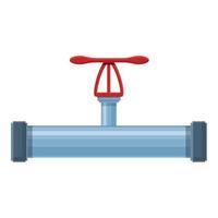 Pipe connection icon, cartoon style vector