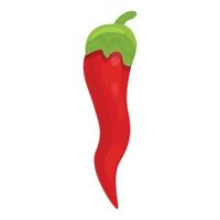 Hot pepper icon cartoon vector. Red cayenne vector