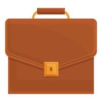 Briefcase bag icon, cartoon style vector