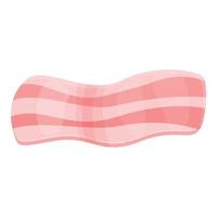 Delicious bacon icon, cartoon style vector