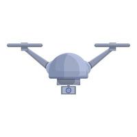 Drone technology ai icon, cartoon style vector